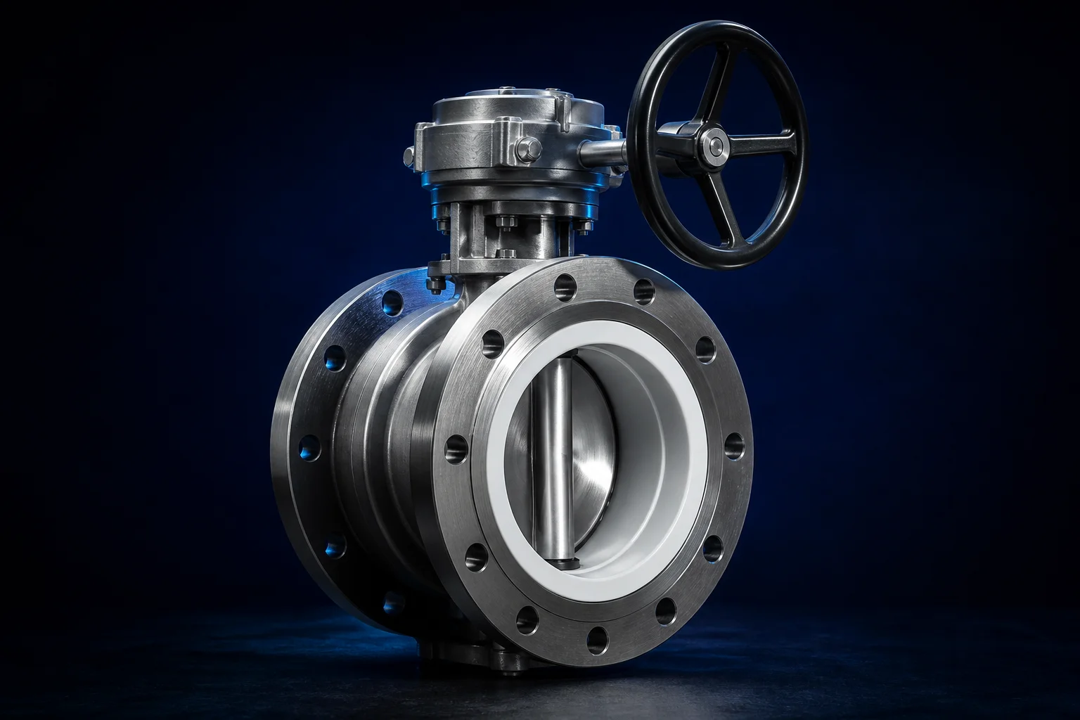 Double Flanged Eccentric Butterfly Valve